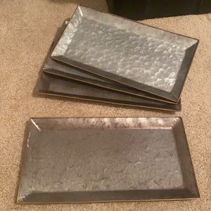 4 galvanized serving cookie trays Wedding Decor